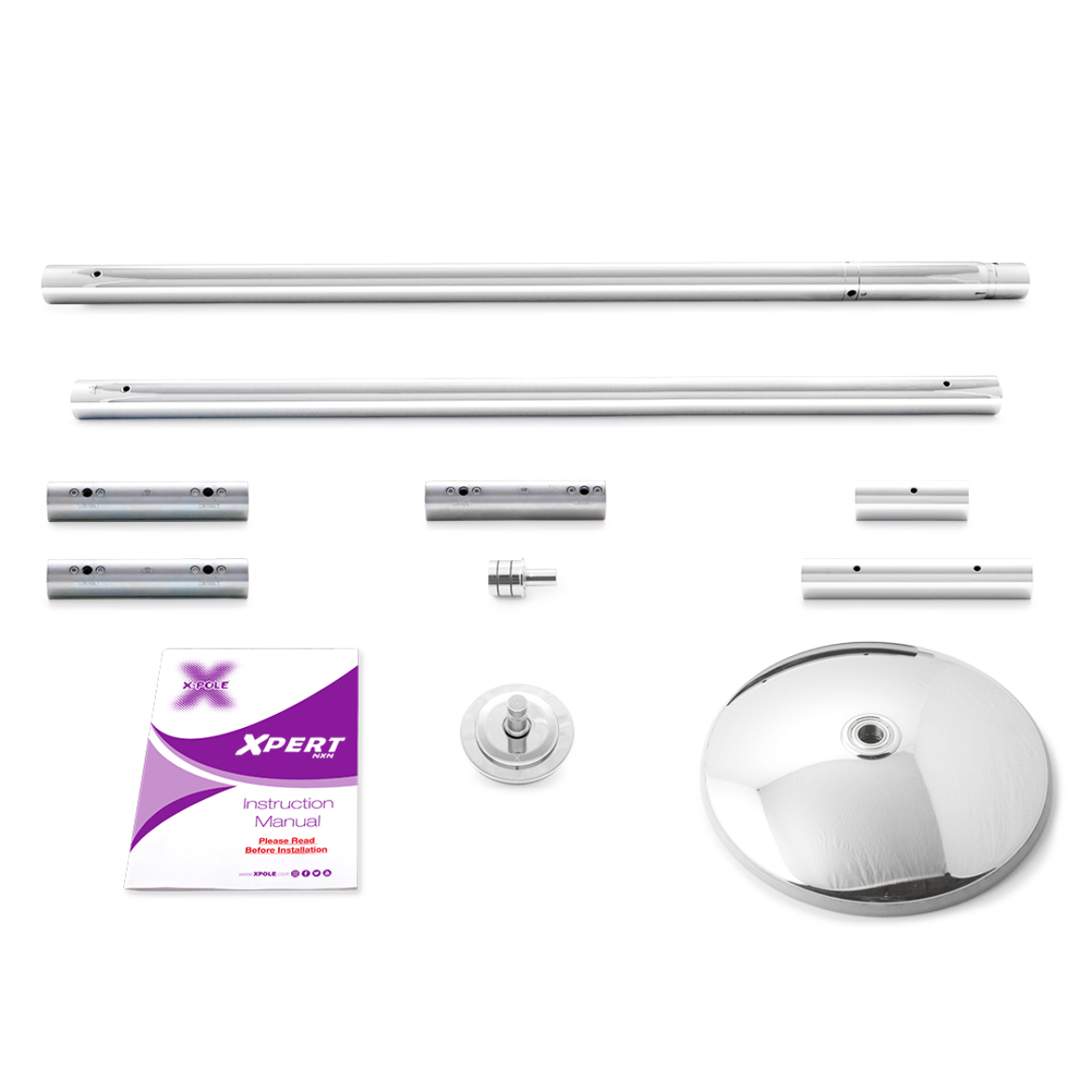 Poledance Dance Pole Standard Set Stainless Steel XPert Set for Home by X-Pole